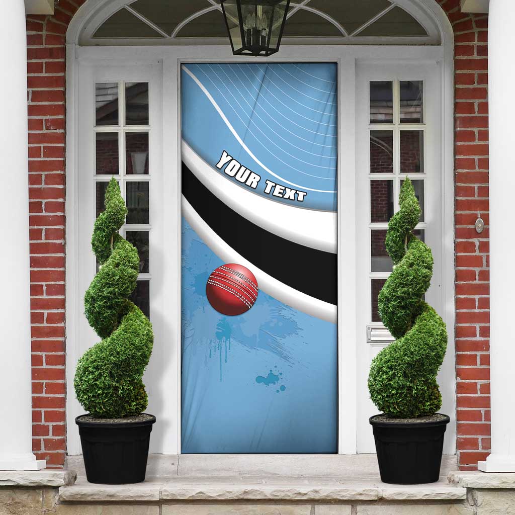 Custom Botswana Cricket Door Cover Go Baggy Blues