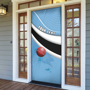 Custom Botswana Cricket Door Cover Go Baggy Blues