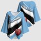 Custom Botswana Cricket Kimono Sleeve Blouse Go Baggy Blues