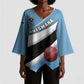 Custom Botswana Cricket Kimono Sleeve Blouse Go Baggy Blues