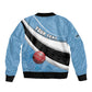 Custom Botswana Cricket Sleeve Zip Bomber Jacket Go Champions Baggy Blues - African Pride