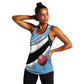 Custom Botswana Cricket Women Racerback Tank Go Champions Baggy Blues - African Pride