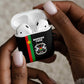 Burkina Faso Striped AirPods Case African Mud Cloth Pattern - Black