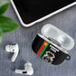 Burkina Faso Striped AirPods Case African Mud Cloth Pattern - Black