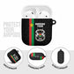 Burkina Faso Striped AirPods Case African Mud Cloth Pattern - Black