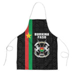 Burkina Faso Striped Apron African Mud Cloth Pattern - Black