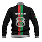 Personalized Burkina Faso Baseball Jacket Striped Black - Bogolan Pattern - African Pride