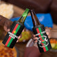Personalized Burkina Faso 4 in 1 Can Cooler Tumbler Striped Black - Bogolan Pattern - African Pride