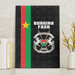 Burkina Faso Canvas Wall Art Striped Black - Bogolan Pattern - African Pride