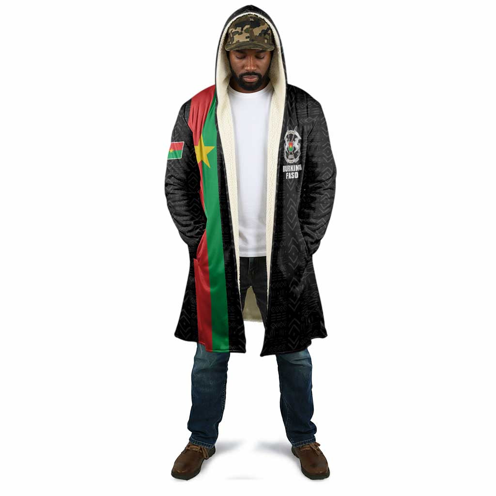 Personalized Burkina Faso Striped Cloak African Mud Cloth Pattern - Black