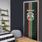 Personalized Burkina Faso Striped Door Cover African Mud Cloth Pattern - Black