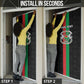 Personalized Burkina Faso Striped Door Cover African Mud Cloth Pattern - Black
