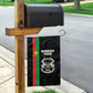 Burkina Faso Garden Flag Striped Black - Bogolan Pattern - African Pride