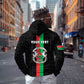Personalized Burkina Faso Hoodie Striped Black - Bogolan Pattern - African Pride