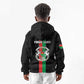 Personalized Burkina Faso Kid Hoodie Striped Black - Bogolan Pattern - African Pride