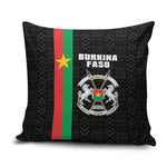 Burkina Faso Striped Pillow Cover African Mud Cloth Pattern - Black