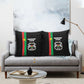 Burkina Faso Striped Pillow Cover African Mud Cloth Pattern - Black