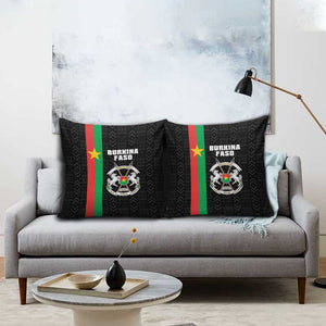Burkina Faso Striped Pillow Cover African Mud Cloth Pattern - Black
