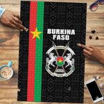 Burkina Faso Striped Puzzle African Mud Cloth Pattern - Black