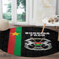 Burkina Faso Round Carpet Striped Black - Bogolan Pattern - African Pride