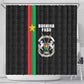 Burkina Faso Shower Curtain Striped Black - Bogolan Pattern - African Pride