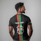 Personalized Burkina Faso T shirt Striped Black - Bogolan Pattern - African Pride