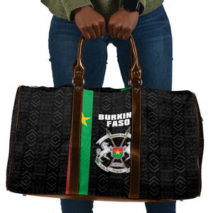 Burkina Faso Striped Travel Bag African Mud Cloth Pattern - Black