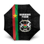 Burkina Faso Striped Umbrella African Mud Cloth Pattern - Black