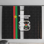 Burkina Faso Window Curtain Striped Black - Bogolan Pattern - African Pride