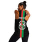 Personalized Burkina Faso Women Racerback Tank Striped Black - Bogolan Pattern - African Pride