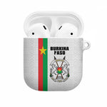 Burkina Faso Striped AirPods Case African Mud Cloth Pattern - White