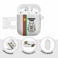 Burkina Faso Striped AirPods Case African Mud Cloth Pattern - White