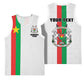 Personalized Burkina Faso Basketball Jersey Striped White - Bogolan Pattern LT15