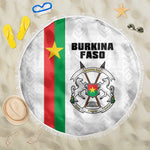 Burkina Faso Beach Blanket Striped White - Bogolan Pattern - African Pride