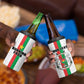 Personalized Burkina Faso 4 in 1 Can Cooler Tumbler Striped White - Bogolan Pattern - African Pride
