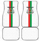 Burkina Faso Car Mats Striped White - Bogolan Pattern - African Pride
