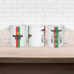 Personalized Burkina Faso Striped Ceramic Mug African Mud Cloth Pattern - White