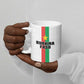 Personalized Burkina Faso Striped Ceramic Mug African Mud Cloth Pattern - White
