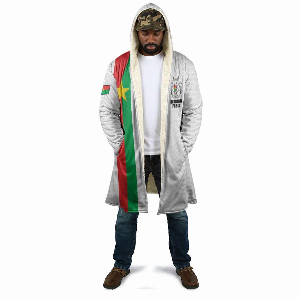 Personalized Burkina Faso Striped Cloak African Mud Cloth Pattern - White