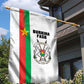 Burkina Faso Garden Flag Striped White - Bogolan Pattern - African Pride