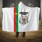 Burkina Faso Hooded Blanket Striped White - Bogolan Pattern - African Pride