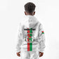 Personalized Burkina Faso Kid Hoodie Striped White - Bogolan Pattern - African Pride