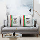 Burkina Faso Striped Pillow Cover African Mud Cloth Pattern - White
