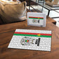 Burkina Faso Striped Puzzle African Mud Cloth Pattern - White