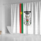 Burkina Faso Shower Curtain Striped White - Bogolan Pattern - African Pride