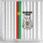 Burkina Faso Shower Curtain Striped White - Bogolan Pattern - African Pride