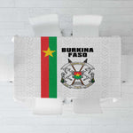 Burkina Faso Tablecloth Striped White - Bogolan Pattern - African Pride