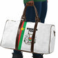 Burkina Faso Striped Travel Bag African Mud Cloth Pattern - White