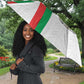 Burkina Faso Striped Umbrella African Mud Cloth Pattern - White