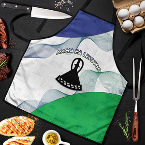 Lesotho Apron Coat Of Arms With Kente Pattern
